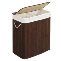 Bamboe Wasmand met Deksel en Afneembare Waszak, 100 L
