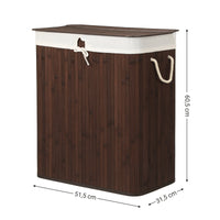 Bamboe Wasmand met Deksel en Afneembare Waszak, 100 L