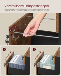 Verrijdbare Archiefkast met 2 Lades op Slot, voor Hangmappen A4