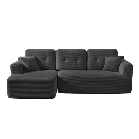 Modulaire Hoekbank zonder Montage met Ruime Chaise Longue, 244 cm