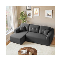 Modulaire Hoekbank zonder Montage met Ruime Chaise Longue, 244 cm