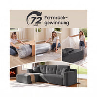 Modulaire Hoekbank zonder Montage met Ruime Chaise Longue, 244 cm