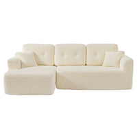 Modulaire Hoekbank zonder Montage met Ruime Chaise Longue, 244 cm