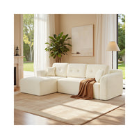 Modulaire Hoekbank zonder Montage met Ruime Chaise Longue, 244 cm