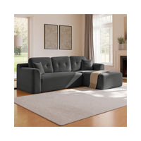 Modulaire Hoekbank zonder Montage met Ruime Chaise Longue, 244 cm