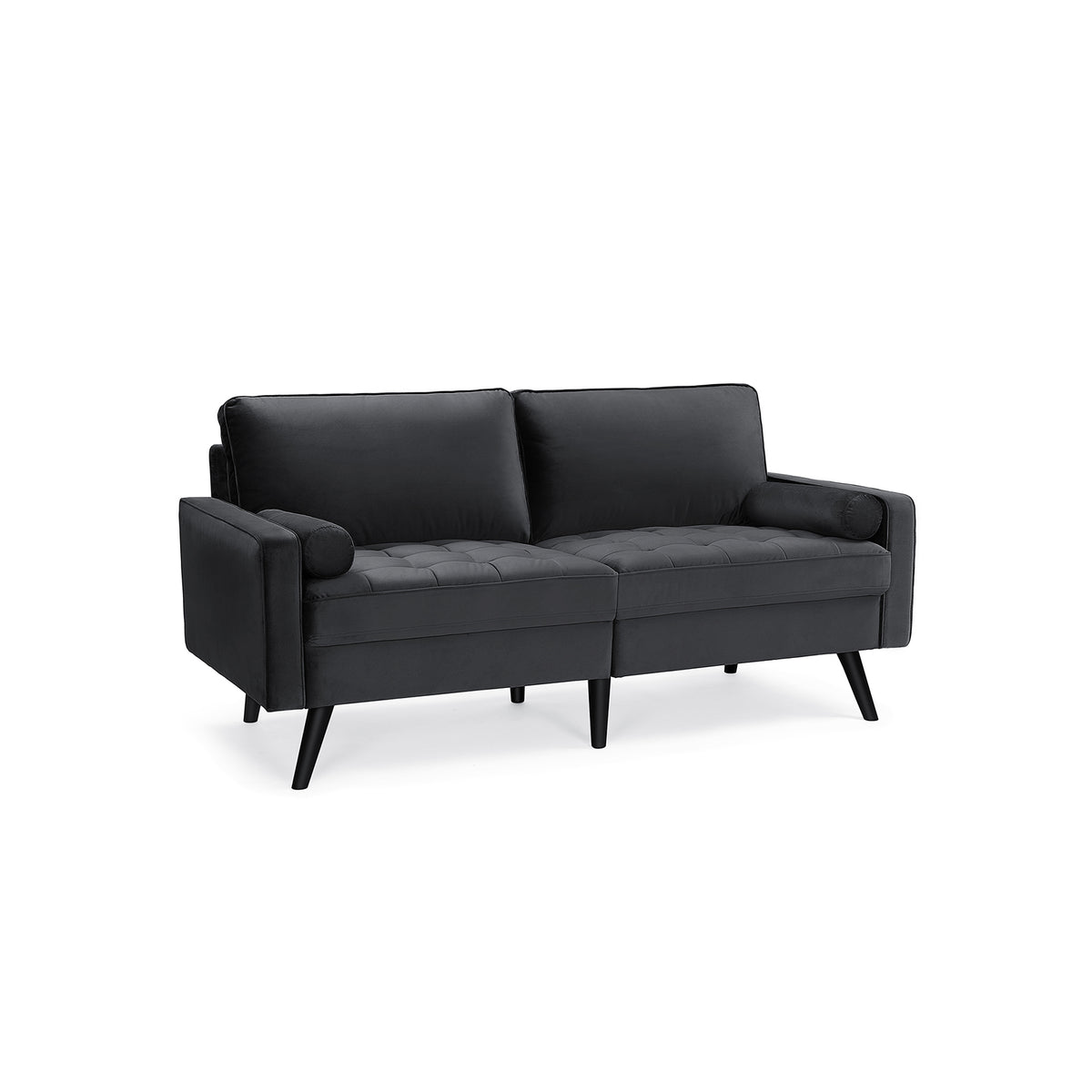 3-zitsbank met Fluwelen Bekleding en Houten Frame, 176 x 83 x 84 cm