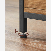 Salontafel met 2 Lades en Open Vak, X-Vormige Stutten, 100 x 55 x 45 cm