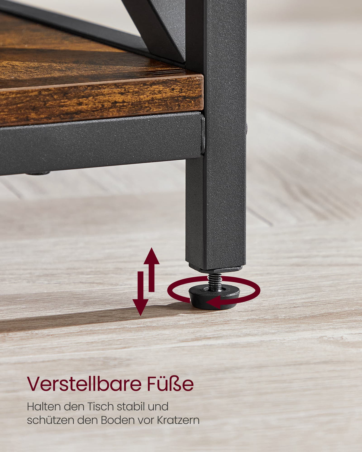 In Hoogte Verstelbare Salontafel met Verborgen Opbergruimte, 50 x 100 cm