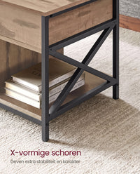 In Hoogte Verstelbare Salontafel met Verborgen Opbergruimte, 50 x 100 cm