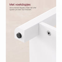 Salontafel met 2 Lades en Open Plank, 80 x 80 x 45 cm