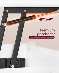 In Hoogte Verstelbare Salontafel met 2 Lades en Verborgen Vakken, 50 x 100 cm
