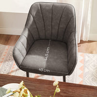 Loungestoel met Armleuningen en PU-bekleding, Zitbreedte 49 cm