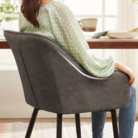 Loungestoel met Armleuningen en PU-bekleding, Zitbreedte 49 cm