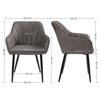 Loungestoel met Armleuningen en PU-bekleding, Zitbreedte 49 cm