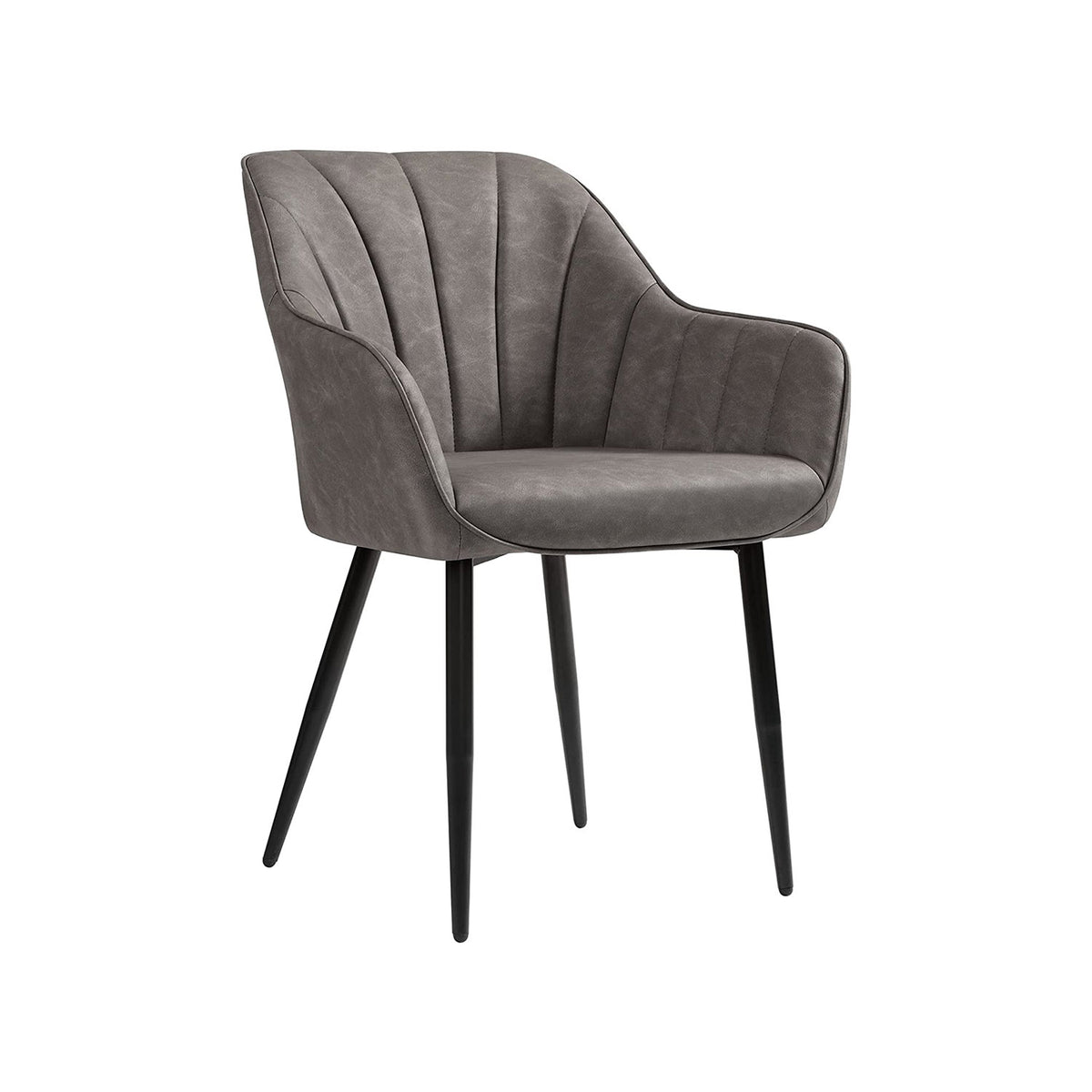 Loungestoel met Armleuningen en PU-bekleding, Zitbreedte 49 cm