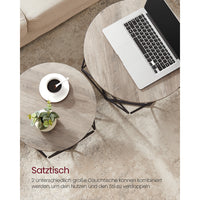 Ronde Salontafels met Geometrisch Metalen Frame, Set van 2