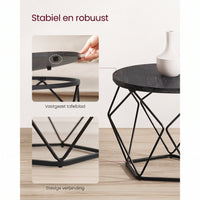 Ronde Salontafels met Geometrisch Metalen Frame, Set van 2