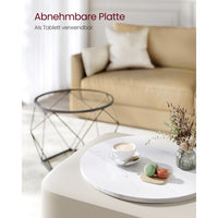 Ronde Salontafels met Geometrisch Metalen Frame, Set van 2