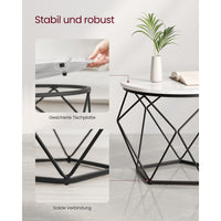 Ronde Salontafels met Geometrisch Metalen Frame, Set van 2
