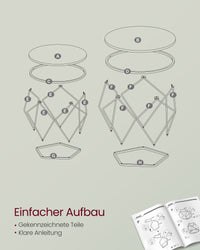 Ronde Salontafels met Geometrisch Metalen Frame, Set van 2