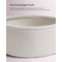 Ronde Bijzettafel met Stoffen Mand, Ø 45 x 50 cm
