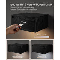 Hangend Nachtkastje Met Verlichting en Lade Voor Slaapkamer