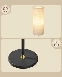 LED Vloerlamp met Linnen Kap en 3 Kleurtemperaturen