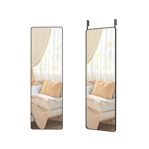 Passpiegel met Aluminium Frame voor Wand of Deur, 120 x 40 cm
