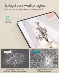 Passpiegel met Aluminium Frame voor Wand of Deur, 120 x 40 cm