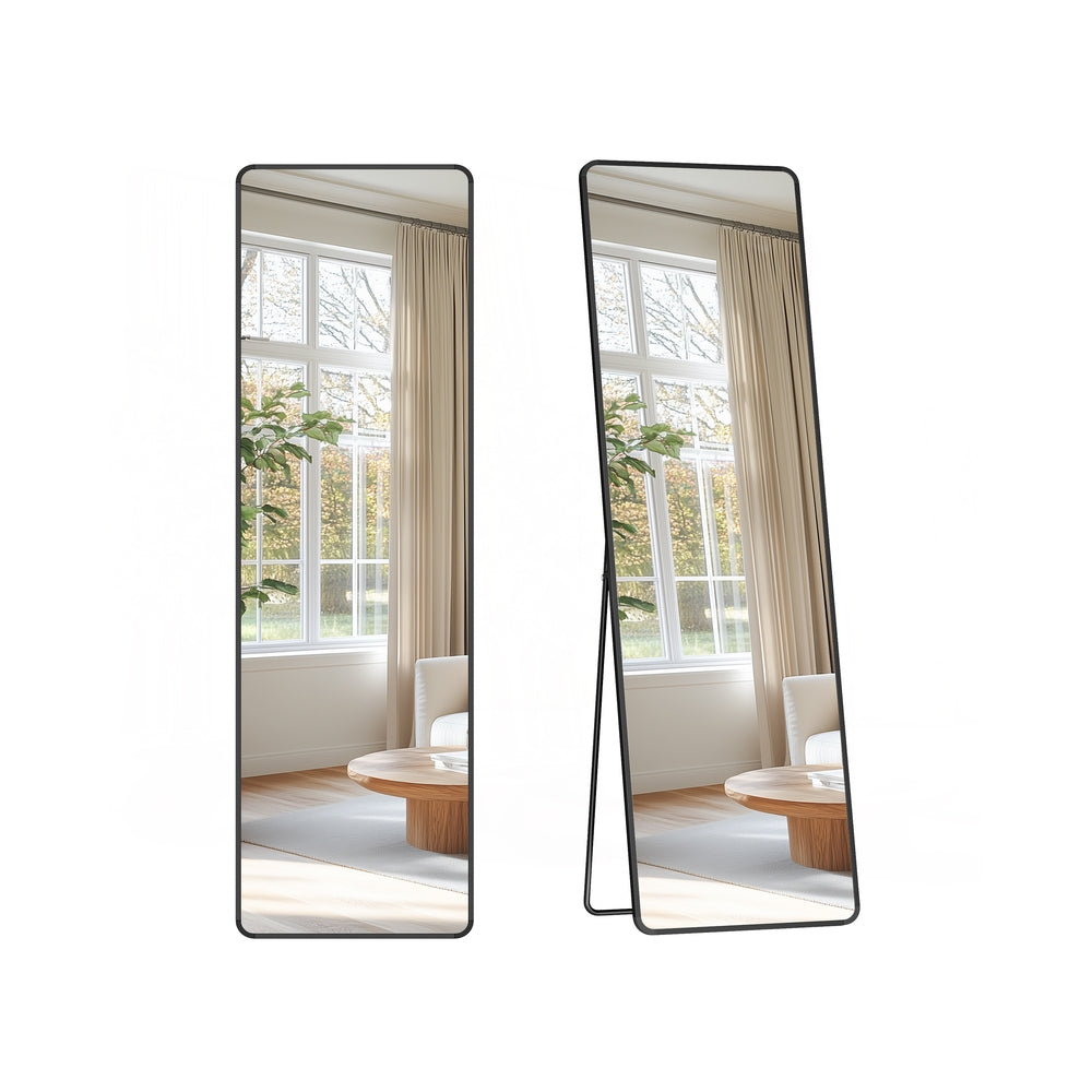 Staande Passpiegel met Rechthoekig Aluminium Frame