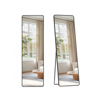 Staande Passpiegel met Rechthoekig Aluminium Frame