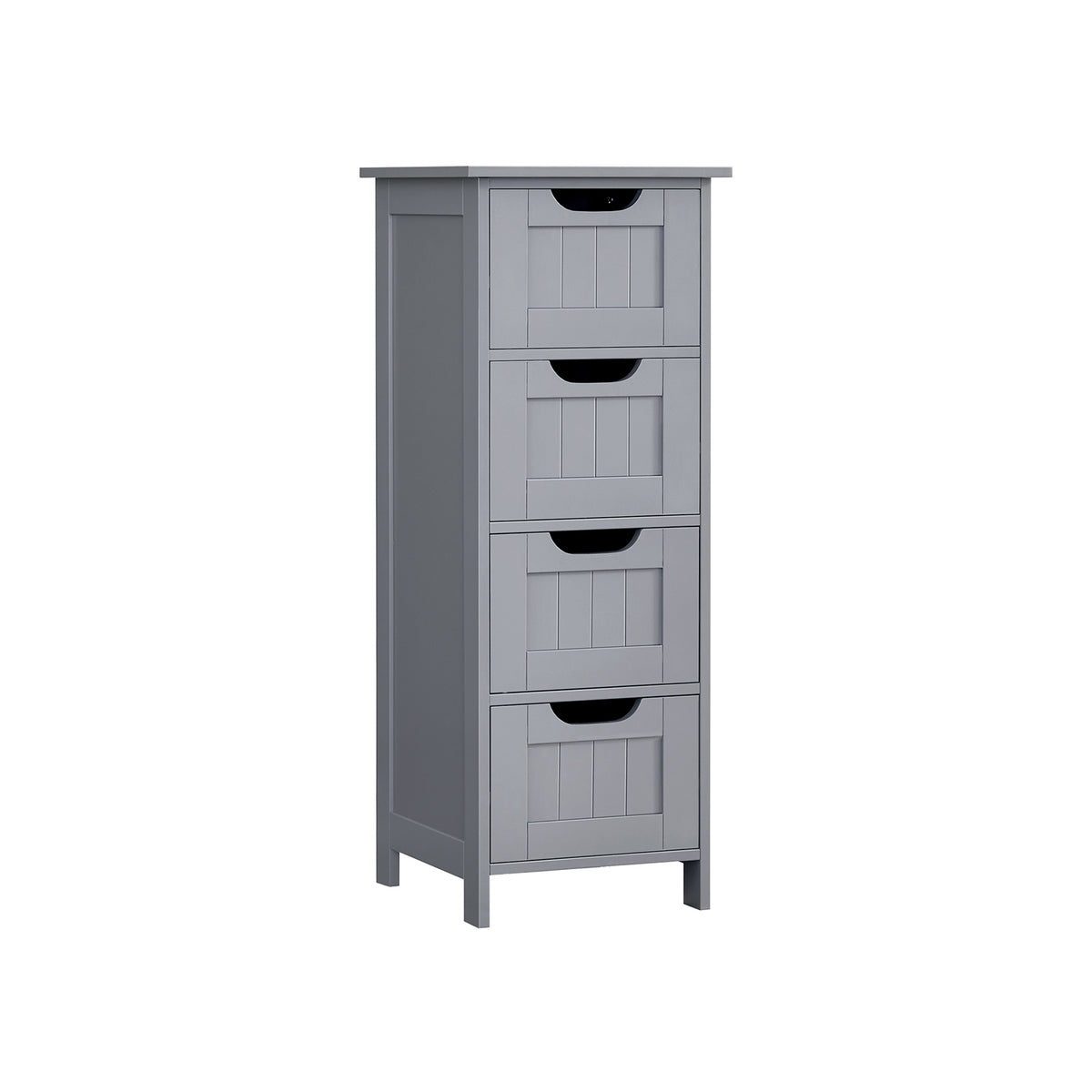 Smalle Badkamerkast met 4 Lades in Landelijke Stijl, 30 x 30 x 82 cm