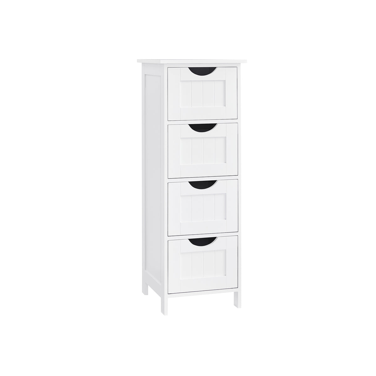 Smalle Badkamerkast met 4 Lades in Landelijke Stijl, 30 x 30 x 82 cm