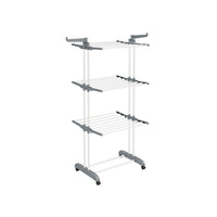 Droogrek met 4 Niveaus, Wielen en Opvouwbare Vleugels, 64 x 126 x 172 cm