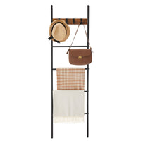 Handdoekladder met 5 Sporten en 4 Haken, 44 x 160 cm