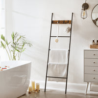 Handdoekladder met 5 Sporten en 4 Haken, 44 x 160 cm