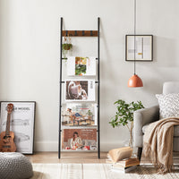 Handdoekladder met 5 Sporten en 4 Haken, 44 x 160 cm