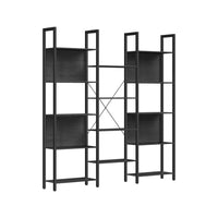 Boekenkast met 14 Planken en Metalen Frame, 158 x 166 cm