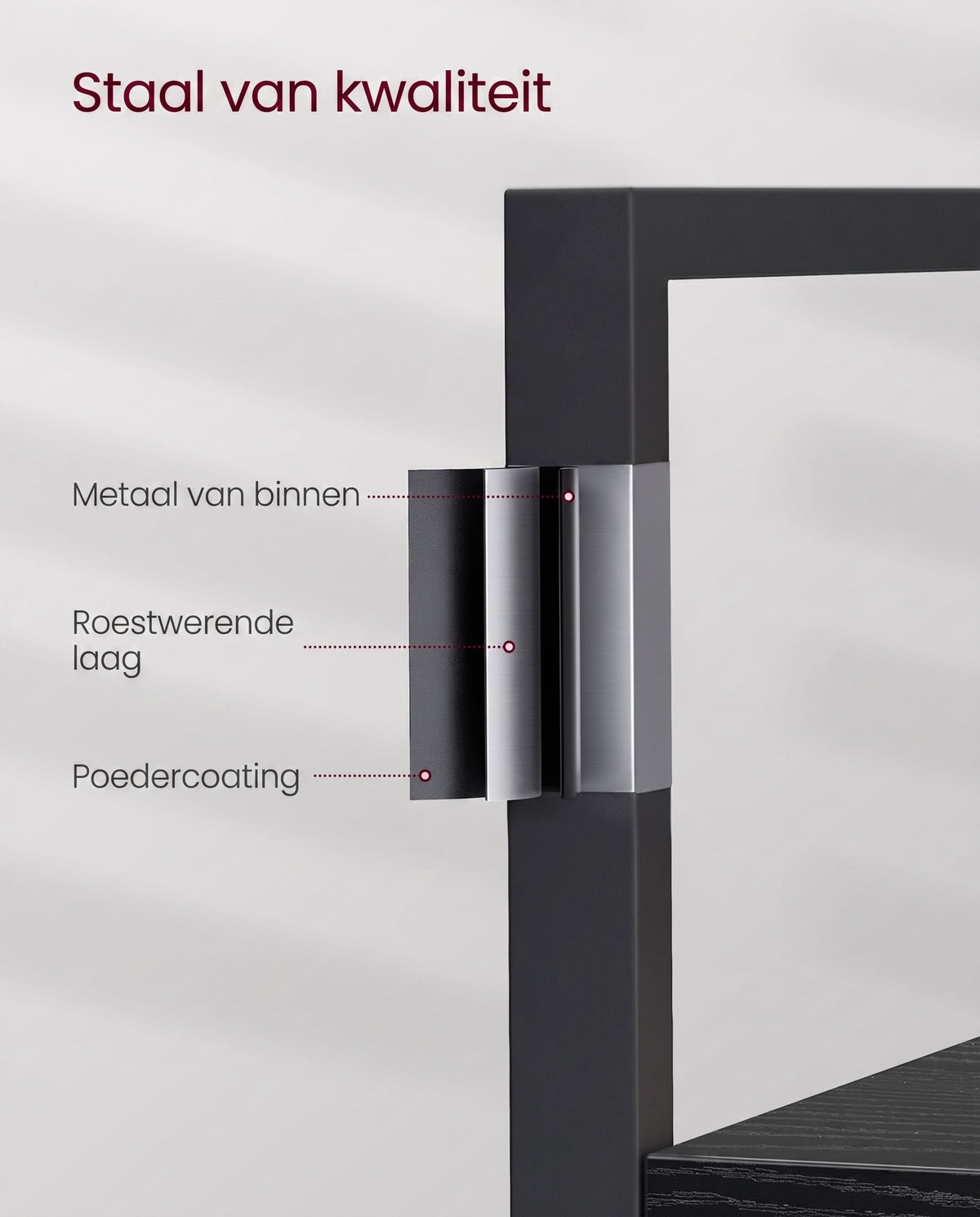 Boekenkast met 14 Planken en Metalen Frame, 158 x 166 cm