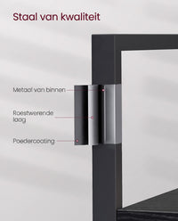 Boekenkast met 14 Planken en Metalen Frame, 158 x 166 cm