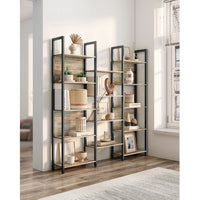 Boekenkast met 14 Planken en Metalen Frame, 158 x 166 cm