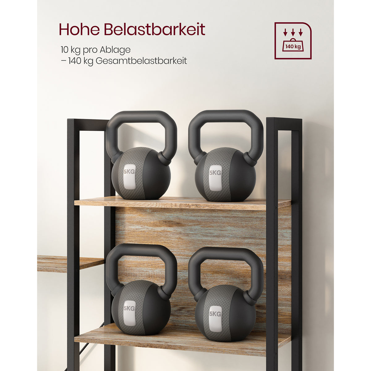 Boekenkast met 14 Planken en Metalen Frame, 158 x 166 cm