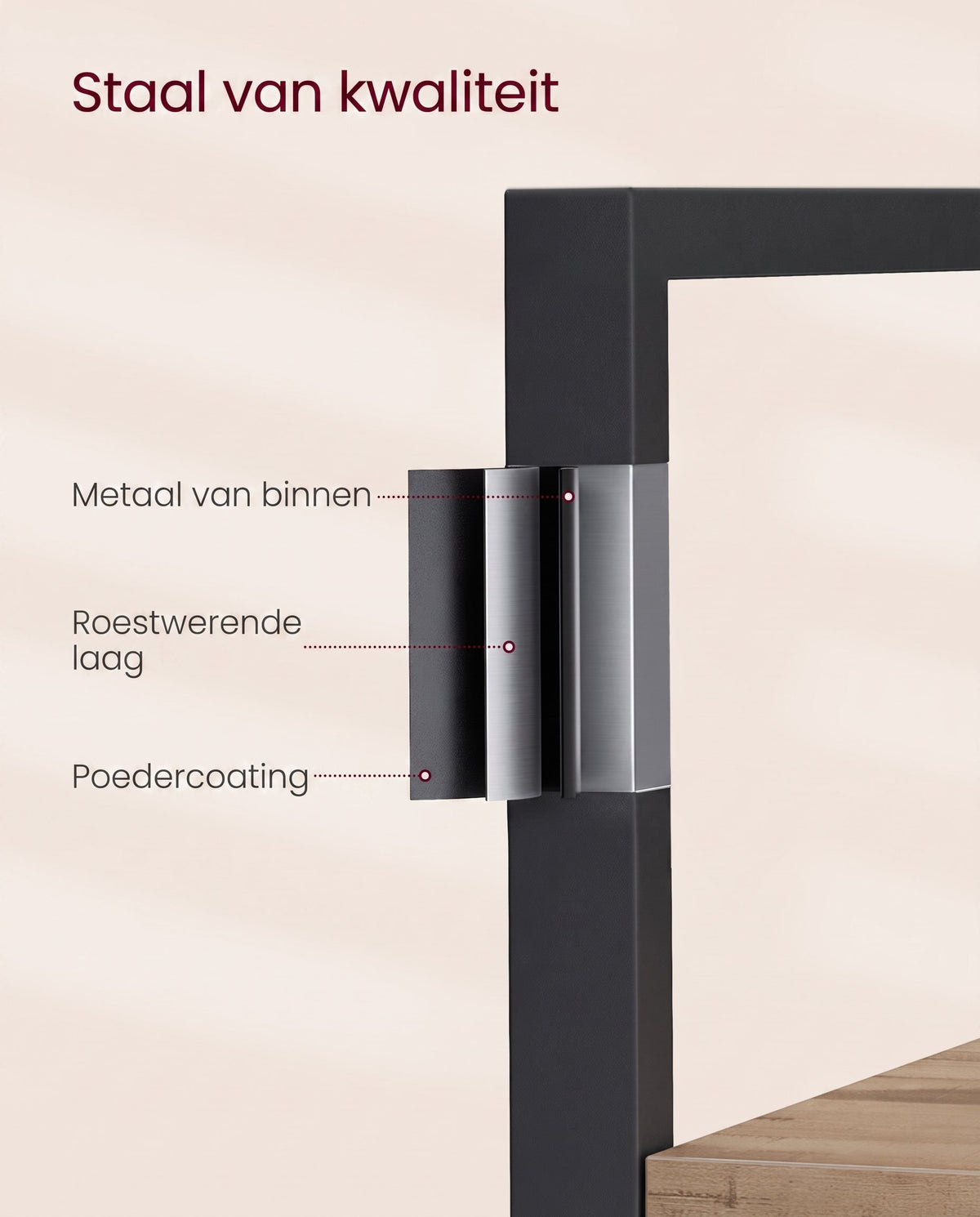 Boekenkast met 14 Planken en Metalen Frame, 158 x 166 cm