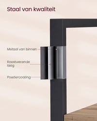 Boekenkast met 14 Planken en Metalen Frame, 158 x 166 cm