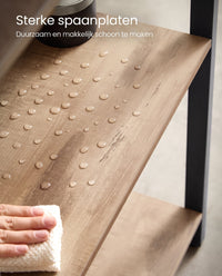Boekenkast met 14 Planken en Metalen Frame, 158 x 166 cm