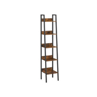 Smalle Boekenkast met 5 Planken en Achterwand, 33,8 x 170 cm