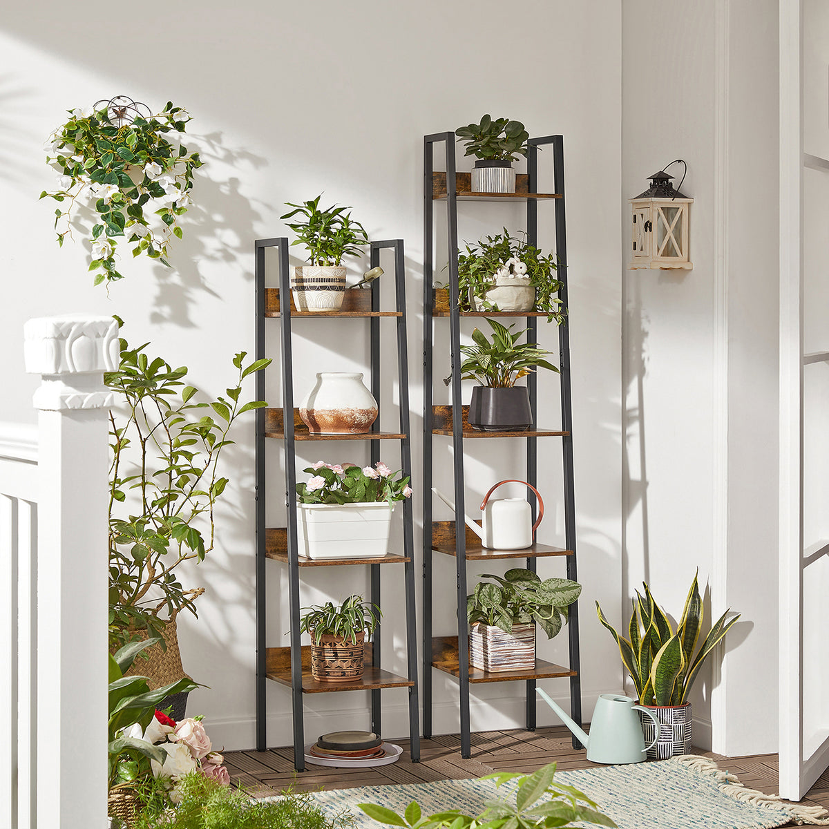 Smalle Boekenkast met 5 Planken en Achterwand, 33,8 x 170 cm