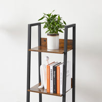 Smalle Boekenkast met 5 Planken en Achterwand, 33,8 x 170 cm