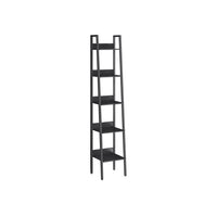 Smalle Boekenkast met 5 Planken en Achterwand, 33,8 x 170 cm