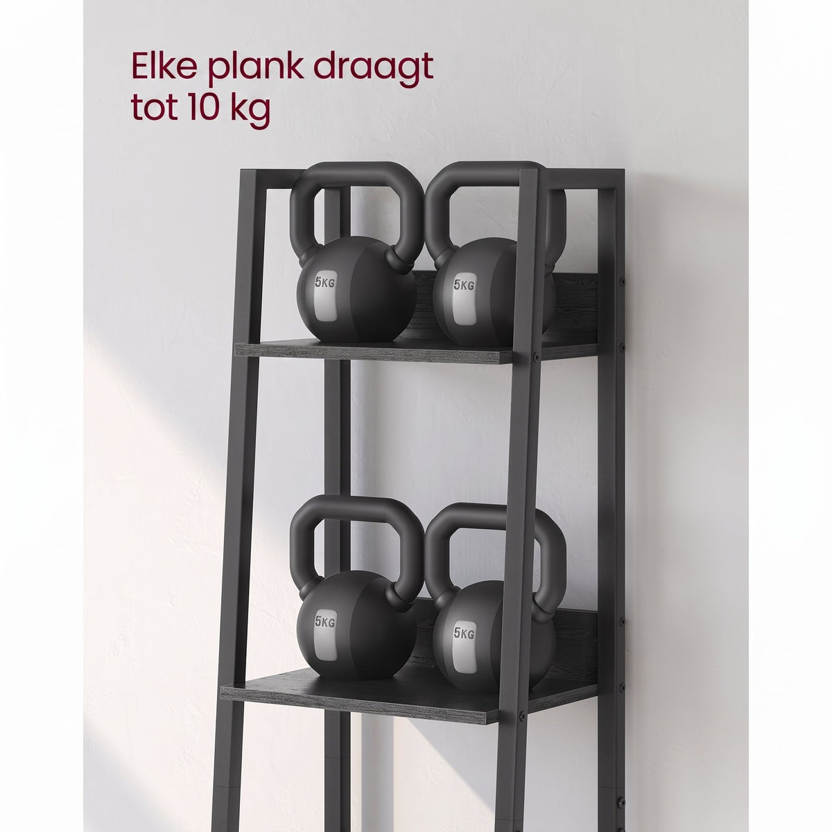 Smalle Boekenkast met 5 Planken en Achterwand, 33,8 x 170 cm